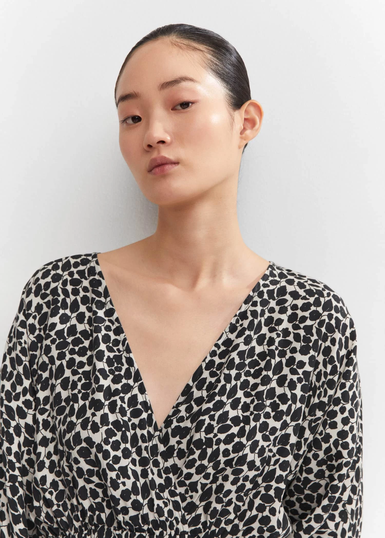 Robe Imprimée Détail Froncé 12 Robe Imprimée Détail Froncé – Image 10