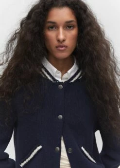 Cardigan Rayures Contrastantes -Promos Mango Boutique 57043816 56 D1