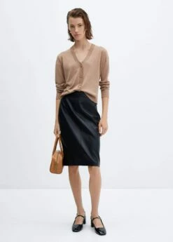 Cardigan Maille Fine -Promos Mango Boutique 57044407 09 99999999 01