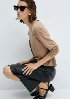 Cardigan Maille Fine -Promos Mango Boutique 57044407 09 D2