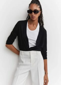 Cardigan Maille Fine -Promos Mango Boutique 57044407 99 D2