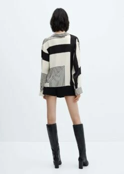 Chemise Imprimée Rayures -Promos Mango Boutique 57045790 05 R