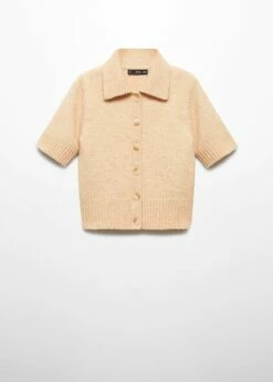 Cardigan Manches Courtes Col Chemise -Promos Mango Boutique 57045795 08 B