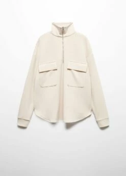 Sweat-shirt Poches Plaquées -Promos Mango Boutique 57045964 08 B