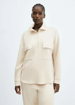 Sweat-shirt Poches Plaquées -Promos Mango Boutique 57045964 08 D5