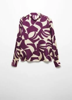 Blouse Satinée Imprimée -Promos Mango Boutique 57045983 78 B