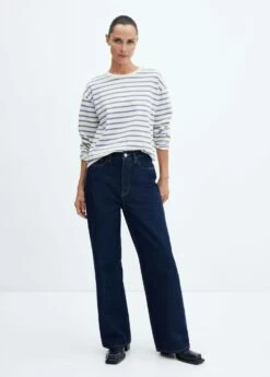 Sweat-shirt Rayures Col Rond -Promos Mango Boutique 57046021 50 99999999 01