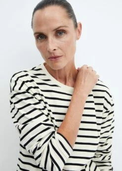 Sweat-shirt Rayures Col Rond -Promos Mango Boutique 57046021 99 D1