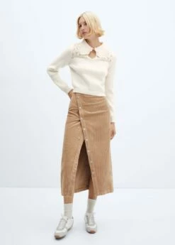 Pull-over Col Maille Ajourée -Promos Mango Boutique 57046729 05 99999999 01