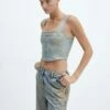 Top En Jean Foil -Promos Mango Boutique 57047127 OR