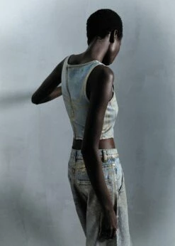 Top En Jean Foil -Promos Mango Boutique 57047127 OR D6