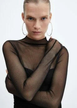 Robe Drapée Brillante -Promos Mango Boutique 57047732 99 D1