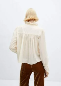 Chemise Ajourée Détail Volants -Promos Mango Boutique 57047734 02 R