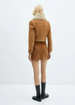 Jupe Cuir Boutons -Promos Mango Boutique 57047752 09 R
