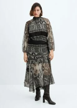 Robe Base Asymétrique -Promos Mango Boutique 57047756 99 D3