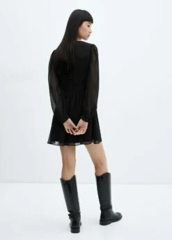 Robe Fluide Détail Perles -Promos Mango Boutique 57048271 99 R