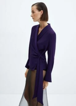 Blouse Cache-cœur Revers -Promos Mango Boutique 57049108 56