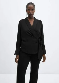 Blouse Cache-cœur Revers -Promos Mango Boutique 57049108 99 D5
