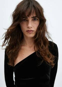 Cardigan Velours -Promos Mango Boutique 57049109 99 D1