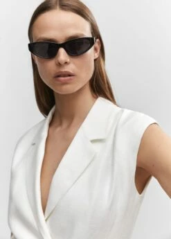 Robe 100 % Lin Revers 11 Robe 100 % Lin Revers -Promos Mango Boutique 57050010 02 D1