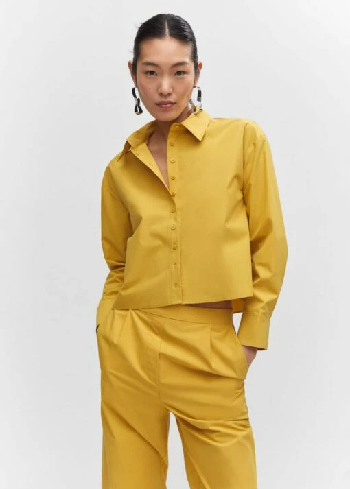 Chemise Crop 100 % Coton -Promos Mango Boutique 57050114 15