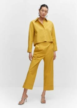 Chemise Crop 100 % Coton -Promos Mango Boutique 57050114 15 99999999 01