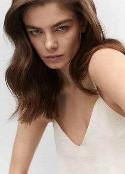 Top Satiné Bretelles -Promos Mango Boutique 57050188 05 D1