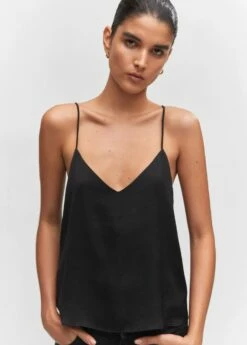 Top Satiné Bretelles -Promos Mango Boutique 57050188 99 D1