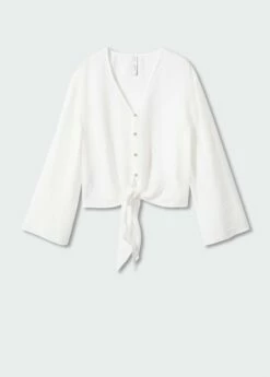Blouse Manches Cloche Nœud -Promos Mango Boutique 57050213 05 B
