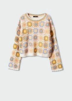 Pull-over Crochet Manches Cloche 15 Pull-over Crochet Manches Cloche -Promos Mango Boutique 57050253 05 B