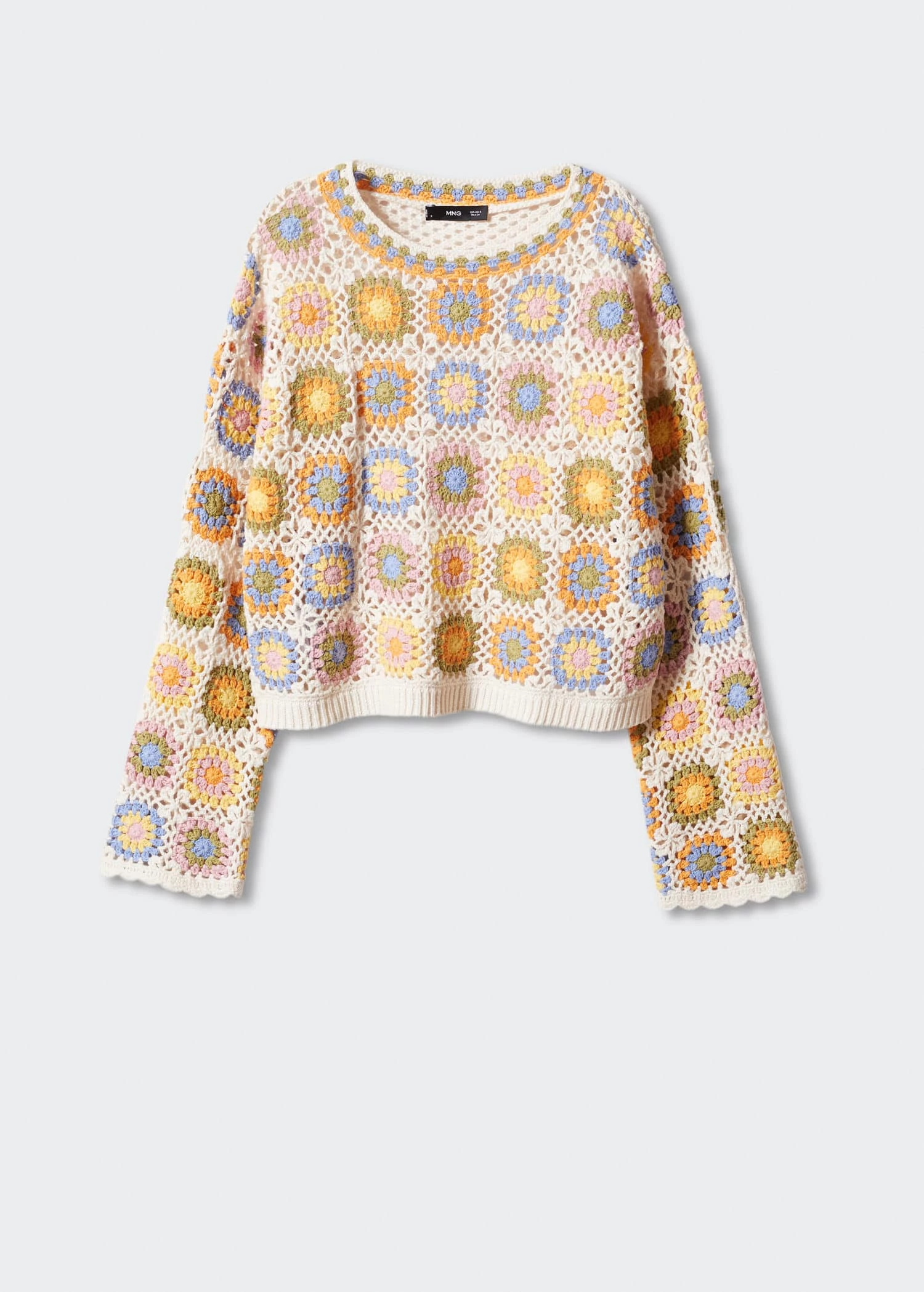 Pull-over Crochet Manches Cloche 9 Pull-over Crochet Manches Cloche – Image 7