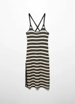 Robe Crochet à Rayures -Promos Mango Boutique 57050256 99 B
