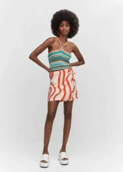 Jupe Imprimée Lin 9 Jupe Imprimée Lin -Promos Mango Boutique 57050266 05 99999999 01