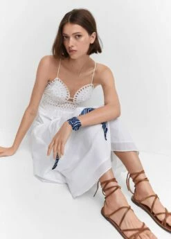 Robe Col Brodé -Promos Mango Boutique 57050278 01 D2