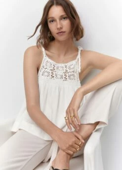 Top Empiècement Crochet -Promos Mango Boutique 57050282 05 D2