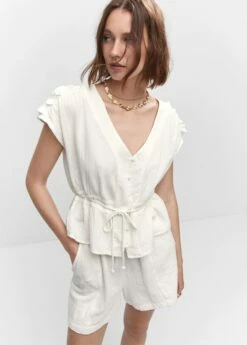 Blouse Texturée Nœud