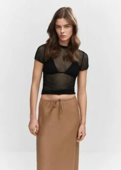 Jupe Longue Nœud 27 Jupe Longue Nœud -Promos Mango Boutique 57050303 09 D1