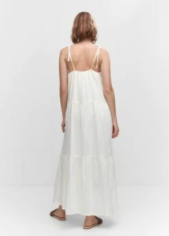 Robe Longue Empiècement Crochet -Promos Mango Boutique 57050306 02 R