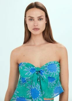 Top Bandeau Nœud Imprimé -Promos Mango Boutique 57050382 46 D1