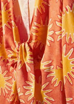 Robe Imprimée Détail Nœud -Promos Mango Boutique 57050384 20 D8