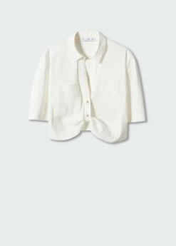 Chemise Crop Nœud -Promos Mango Boutique 57050487 01 B