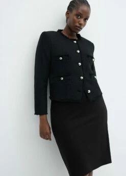 Jupe Crayon Fendue -Promos Mango Boutique 57053806 99 D5