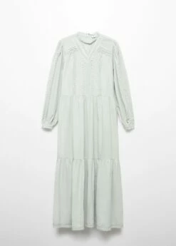 Robe Longue Détail Dentelle -Promos Mango Boutique 57053810 41 B