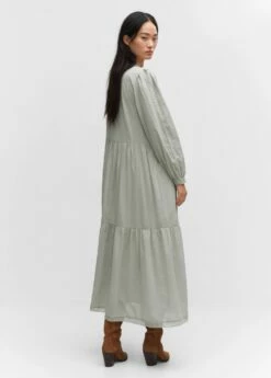 Robe Longue Détail Dentelle -Promos Mango Boutique 57053810 41 R