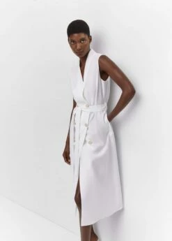 Robe Cache-cœur Boutons -Promos Mango Boutique 57053811 01 D2