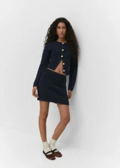 Minijupe Maille Ajourée 14 Minijupe Maille Ajourée -Promos Mango Boutique 57053816 56 D2