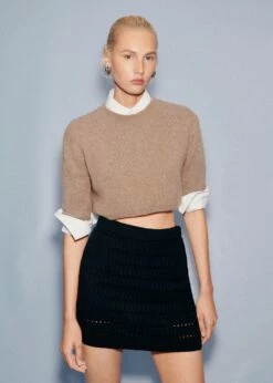 Minijupe Maille Ajourée 15 Minijupe Maille Ajourée -Promos Mango Boutique 57053816 56 D6