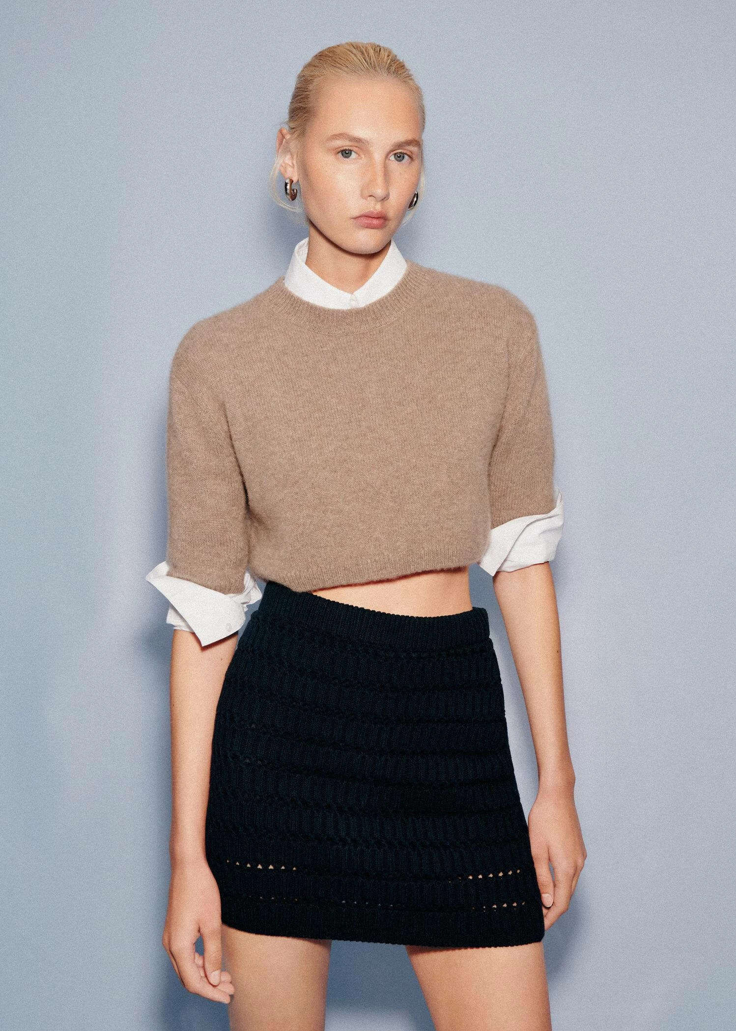 Minijupe Maille Ajourée 8 Minijupe Maille Ajourée – Image 6