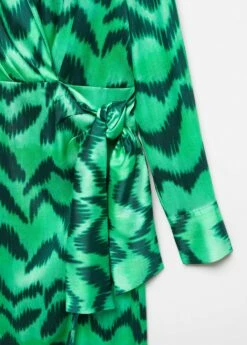 Robe Chemise Satinée Imprimée -Promos Mango Boutique 57053820 43 D8