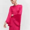 Robe Satinée Manches Cloche -Promos Mango Boutique 57053823 88